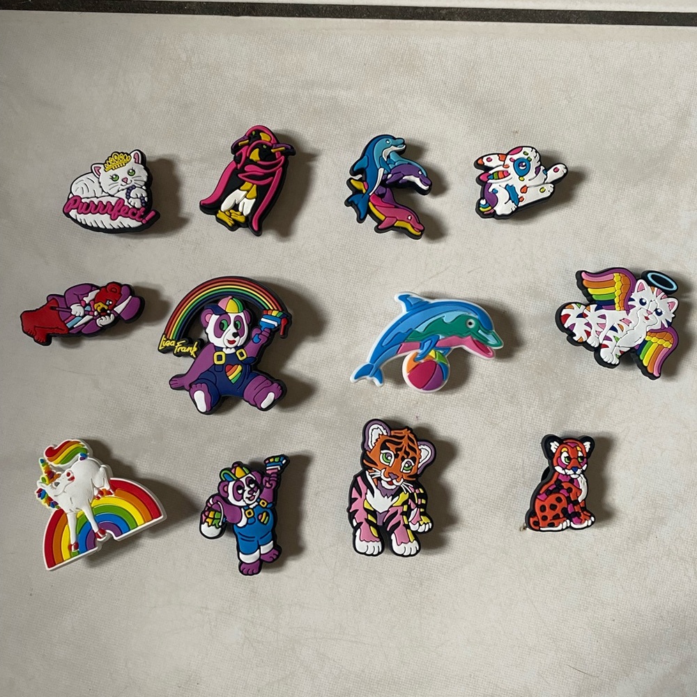 Lisa Frank Colorful CROC Shoe Charm Set
